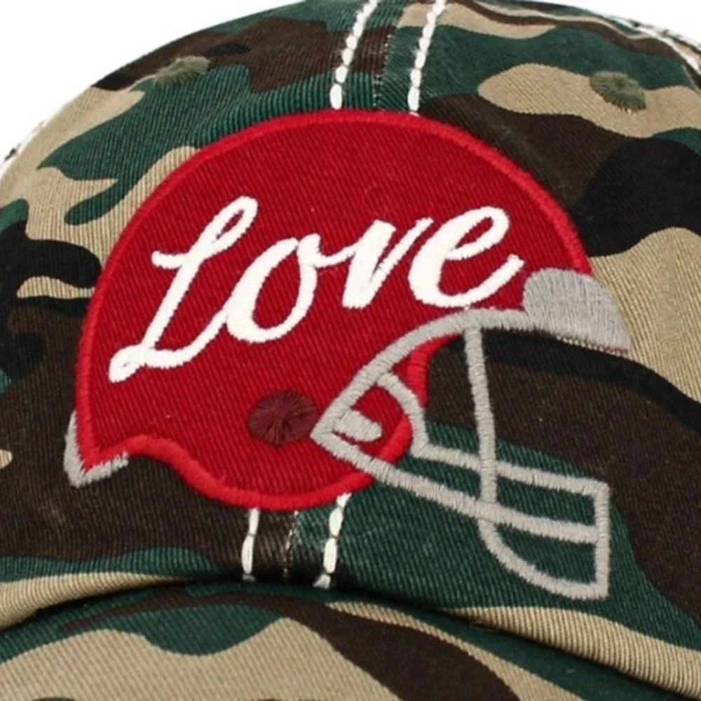 KBETHOS‎ Love Football Camo Baseball Cap Hat NWT